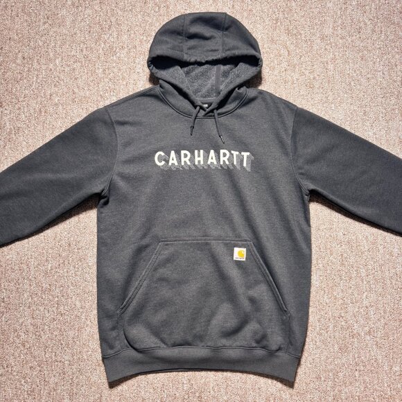 Carhartt Rain Defender Loose Fit Midweight Graphic Hoodie Water Repellent Medium - Picture 3 of 8